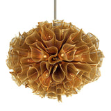 Gold Leaf-Large Pulse Chandelier by Corbett Lighting