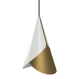 Cornet Pendant by UMAGE, Color: White/Brass, Finish: Black, | Casa Di Luce Lighting