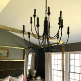 Cate Chandelier By Troy Lighting, Size: Medium, Finish: Forged Iron