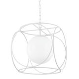 Claire Pendant Light By Mitzi - Textured White Large