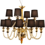 Gold Nickel-Black 225/8+4 Chandelier by Italamp