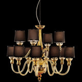 Gold Nickel-Black 225/8+4 Chandelier by Italamp