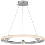 Nodes LED Chandelier By ET2, Finish: Brushed Aluminum, Diameter: 24 inch