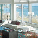Moreau Floor Lamp by Hubbardton Forge, Shade: Doeskin Suede-Hubbardton Forge, Flax-Hubbardton Forge, Natural Anna-Hubbardton Forge, Light Grey, Medium Grey-Hubbardton Forge, Finish: White, Bronze, Dark Smoke-Hubbardton Forge, Black, Oil Rubbed Bronze, Natural Iron-Hubbardton Forge, Vintage Platinum-Hubbardton Forge, Soft Gold-Hubbardton Forge, Sterling-Hubbardton Forge, Modern Brass, Ink, ,| Casa Di Luce Lighting