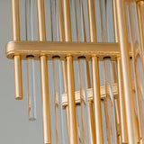 Gold Leaf with Polished Stainless Theory Semi-Flushmount by Corbett Lighting