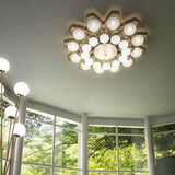 Large Shiny Gold Teo Ceiling Light by Italamp