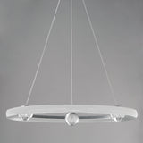 Nodes LED Chandelier By ET2, Finish: Brushed Aluminum, Diameter: 24 inch