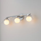 Domain 3 Light Wall Sconce By Studio M, Finish: Polished Chrome, Shades Color: Clear