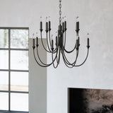 Cate Chandelier By Troy Lighting, Size: Medium, Finish: Forged Iron