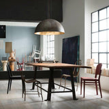 Large Iron-Gold Leaf Galileo Pendant Light by Il Fanale