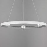 Nodes LED Chandelier By ET2, Finish: Brushed Aluminum, Diameter: 24 inch