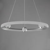 Nodes LED Chandelier By ET2, Finish: Brushed Aluminum, Diameter: 24 inch