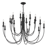 Cate Chandelier By Troy Lighting, Size: Large, Finish: Forged Iron