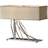 Brindille Table Lamp by Hubbardton Forge, Finish: Mahogany-Hubbardton Forge, Bronze, Dark Smoke-Hubbardton Forge, Burnished Steel-Hubbardton Forge, Black, Natural Iron-Hubbardton Forge, Gold, Vintage Platinum-Hubbardton Forge, Soft Gold-Hubbardton Forge, Sterling-Hubbardton Forge, Shade Color: Natural Anna, Doeskin Suede, Flax, Light Grey, Medium Grey, | Casa Di Luce Lighting