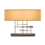 CAVALETTI TABLE LAMP BY HUBBARDTON FORGE, FINISH: WHITE, BRONZE, DARK SMOKE-HUBBARDTON FORGE, BLACK, OIL RUBBED BRONZE, NATURAL IRON-HUBBARDTON FORGE, VINTAGE PLATINUM-HUBBARDTON FORGE, SOFT GOLD-HUBBARDTON FORGE, STERLING-HUBBARDTON FORGE, INK, SHADE COLOR: NATURAL ANNA, DOESKIN SUEDE, FLAX, LIGHT GREY, MEDIUM GREY, | CASA DI LUCE LIGHTING