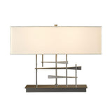 CAVALETTI TABLE LAMP BY HUBBARDTON FORGE, FINISH: WHITE, BRONZE, DARK SMOKE-HUBBARDTON FORGE, BLACK, OIL RUBBED BRONZE, NATURAL IRON-HUBBARDTON FORGE, VINTAGE PLATINUM-HUBBARDTON FORGE, SOFT GOLD-HUBBARDTON FORGE, STERLING-HUBBARDTON FORGE, INK, SHADE COLOR: NATURAL ANNA, DOESKIN SUEDE, FLAX, LIGHT GREY, MEDIUM GREY, | CASA DI LUCE LIGHTING