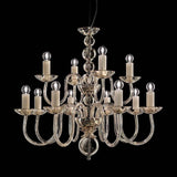 Evoque Chandelier by Italamp, Color: Transparent, White, Teak-Accord, Finish: Iron Grey-Italamp, Shiny Nickel-Italamp, | Casa Di Luce Lighting