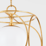 Claire Pendant Light By Mitzi - Vintage Gold Leaf Detailed View