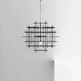 Matt Black Armada Chandelier by Il Fanale