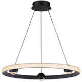 Nodes LED Chandelier By ET2, Finish: Black, Diameter: 24 inch