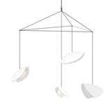 White Papillons 4 Light Suspension by Sonneman