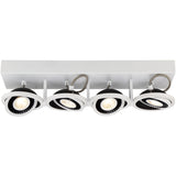 4 Light White/Black Vision Track Light by Eurofase