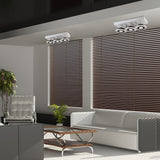 3 Light White/Black Vision Track Light in Living Room