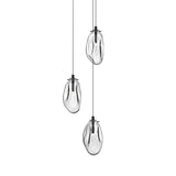 Liquid 3 Light Chandelier by Sonneman, Color: Clear, Size: Small, | Casa Di Luce Lighting