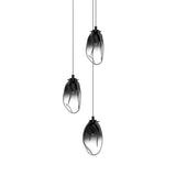 Liquid 3 Light Chandelier by Sonneman, Color: Clear, White, Smokey, Size: Small, Large, | Casa Di Luce Lighting