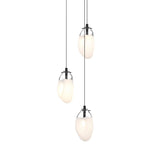Liquid 3 Light Chandelier by Sonneman, Color: Clear, White, Smokey, Size: Small, Large, | Casa Di Luce Lighting