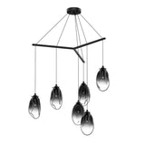 Liquid Chandelier by Sonneman, Color: Smokey, Number of Lights: 6, | Casa Di Luce Lighting