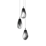 Liquid 3 Light Chandelier by Sonneman, Color: Smokey, Size: Large, | Casa Di Luce Lighting
