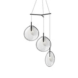 Cantina 3 Light Tri-Spreader LED Pendant by Sonneman, Color: Clear, White, Smokey, Size: Small, Medium, Large, | Casa Di Luce Lighting