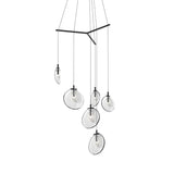 Cantina 6-Light Tri-Spreader LED Pendant by Sonneman, Color: Clear, , | Casa Di Luce Lighting
