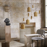 Donna 18 Pendant by Pholc, Finish: Autumn Leaves, Black Ink, Blush, Linen, , | Casa Di Luce Lighting