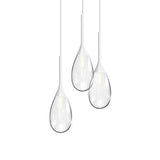 Parisone LED Chandelier By Sonneman Lighting, Finish: Satin White, Lens Type: Clear Glass