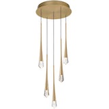 Pierce 5 Light Pendant, Finish: Gold