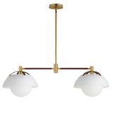 Domain 2 Light Suspension By Studio M, Finish: Natural Aged Brass