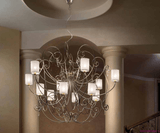 Anima 2017-L12L Chandelier by Bellart by Bellart, lampshades: White, Violet, , | Casa Di Luce Lighting