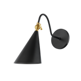 Lupe Wall Sconce By Mitzi - Aged Brass/Soft Black