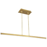 Stagger Linear Suspension By Tech Lighting, Size: Medium, Finish: Natural Brass