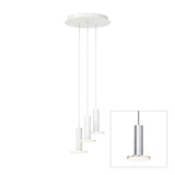 Cielo Multilight Chandelier by Pablo, Finish: Satin Aluminum/Gray Cord, Number of Lights: 3 lights, | Casa Di Luce Lighting