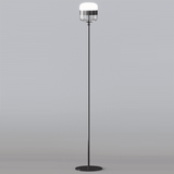 Futura PT P Floor Lamp by Vistosi, Color: Black/Crystal - Vistosi, Copper/White - Vistosi, Brown/Smokey - Vistosi, Brass/Amber - Vistosi, Multicolor - Vistosi, Finish: Matt Black, Glossy Copper, | Casa Di Luce Lighting