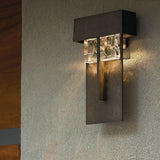 Coastal Dark Smoke Shard Outdoor Wall Sconce by Hubbardton Forge