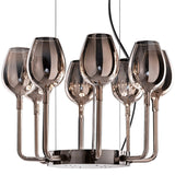 Iron Grey-Shiny Pink Gold Coating Rose 3050/8 Suspension by Italamp