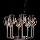 Iron Grey-Shiny Pink Gold Coating Rose 3050/8 Suspension by Italamp