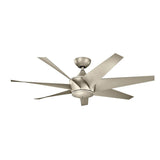Lehr II Climates Ceiling Fan by Kichler, Finish: Antique Satin Silver-Kichler, , | Casa Di Luce Lighting