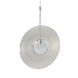 Meclisse Pendant by Sonneman, Color: Clear, Etched, Finish: Polish Chrome, Black, | Casa Di Luce Lighting