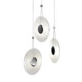 Meclisse 3 Light Pendant by Sonneman, Color: Clear, Finish: Polish Chrome, | Casa Di Luce Lighting
