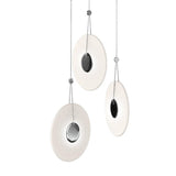 Meclisse 3 Light Pendant by Sonneman, Color: Etched, Finish: Polish Chrome, | Casa Di Luce Lighting